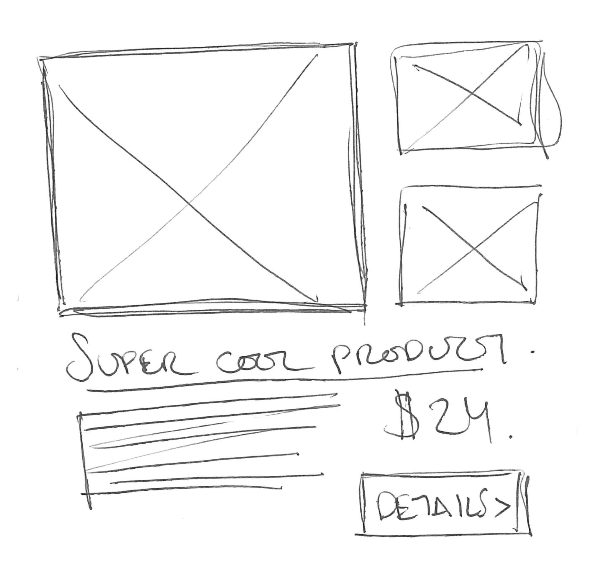 A sketch of a possible product/service listing